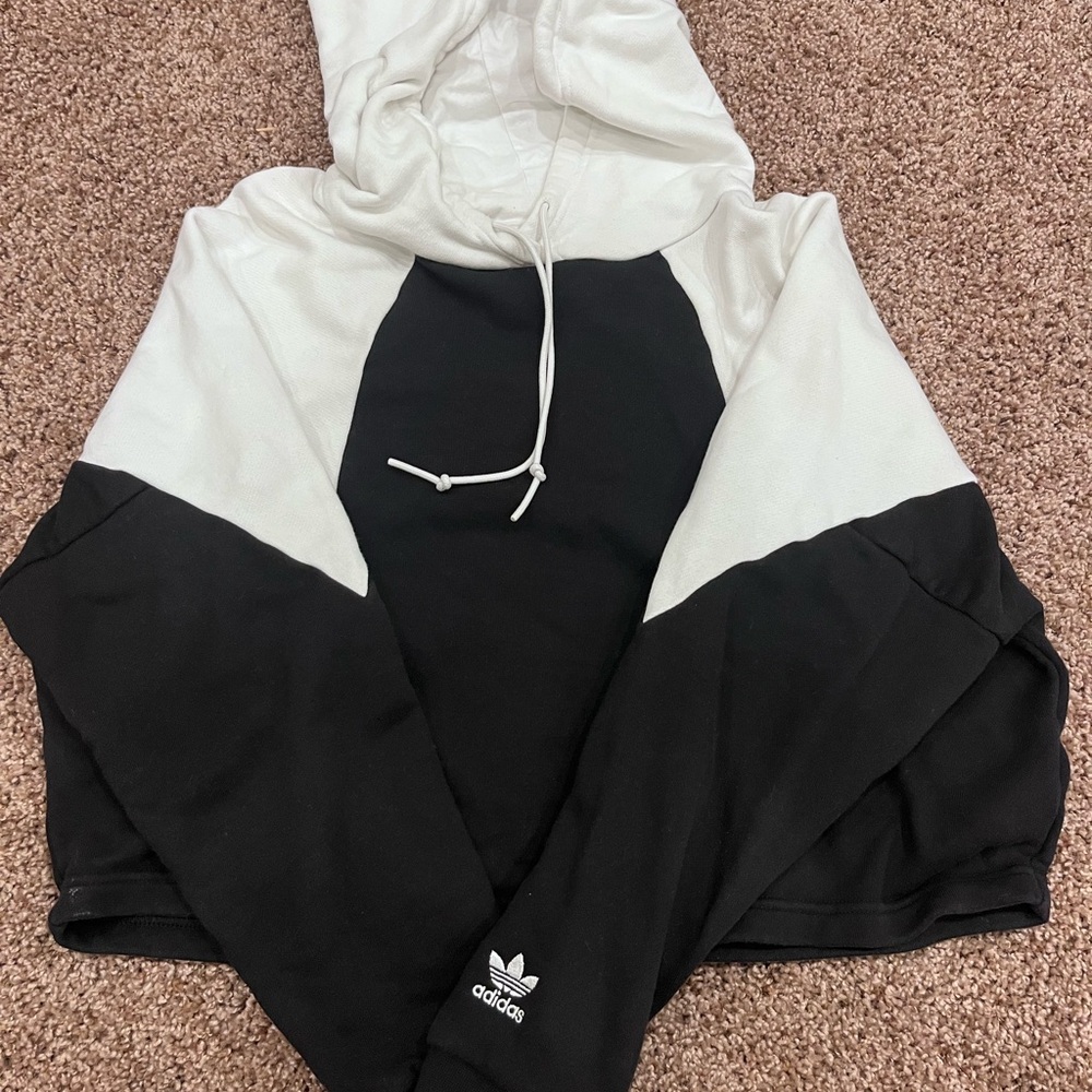 Adidas Black and White Hoodie